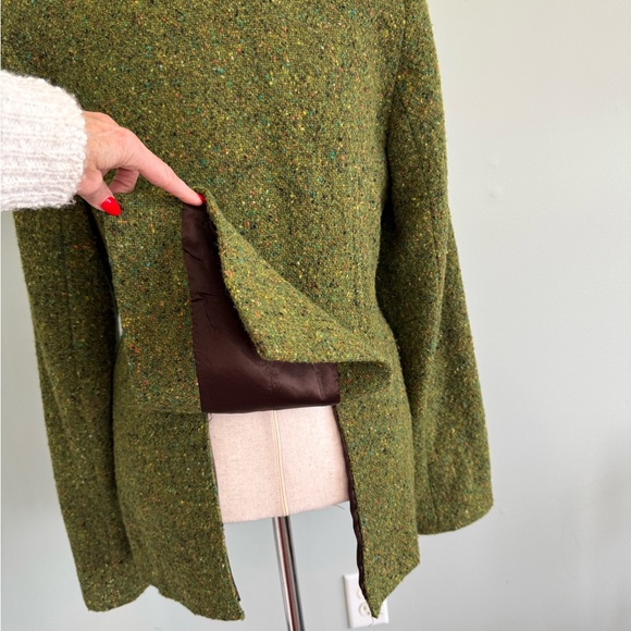 Moda International Olive/ Multi Pea Coat sz 6 Y2K vintage retro - Picture 7 of 14